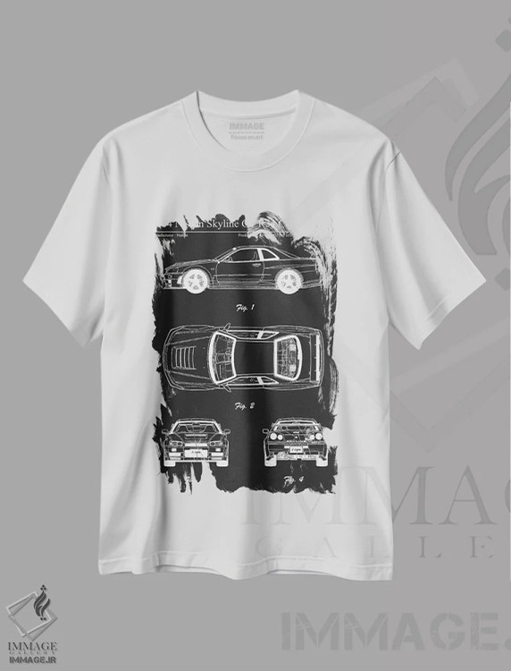 تیشرت سفید طرح دار آثار جوزف فرناندو - فروشگاه ایماژ