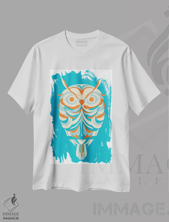 تیشرت سفید طرح دار نقاط، تزئینی اثر جی فلک | فروشگاه ایماژ