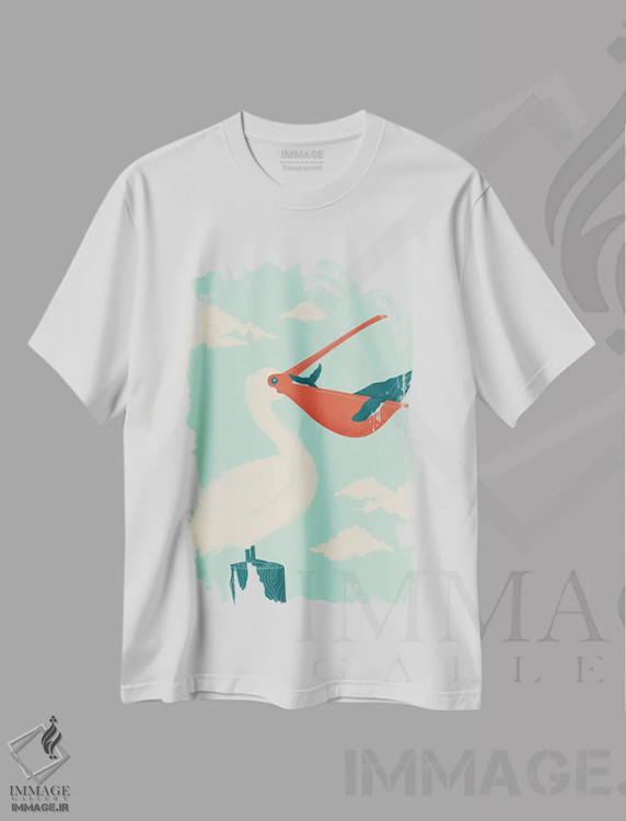 تیشرت سفید طرح دار صیاد بزرگ، هنر دیجیتال اثر جی فلک | فروشگاه ایماژ