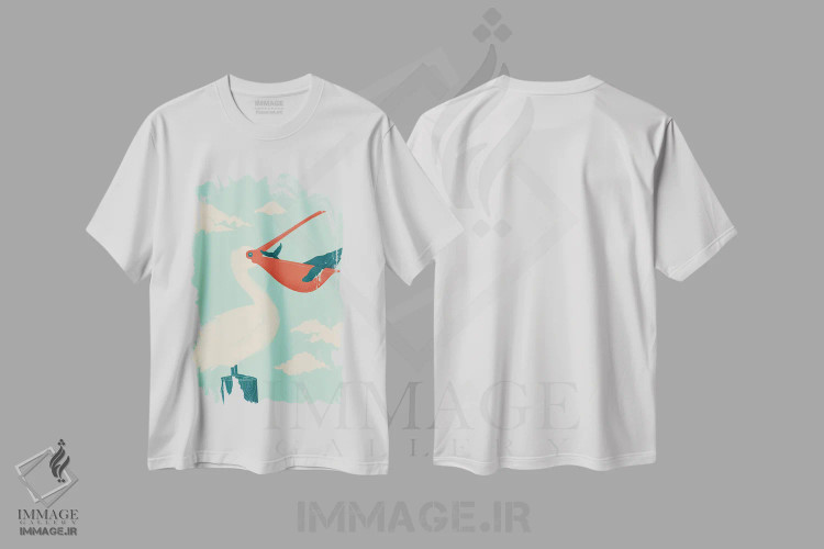 تیشرت سفید طرح دار صیاد بزرگ، هنر دیجیتال اثر جی فلک | فروشگاه ایماژ