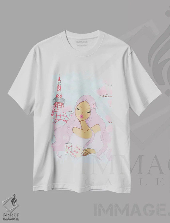 تیشرت سفید طرح دار توکیو و او، تزئینی اثر جوزفینا فرناندز | immage.ir