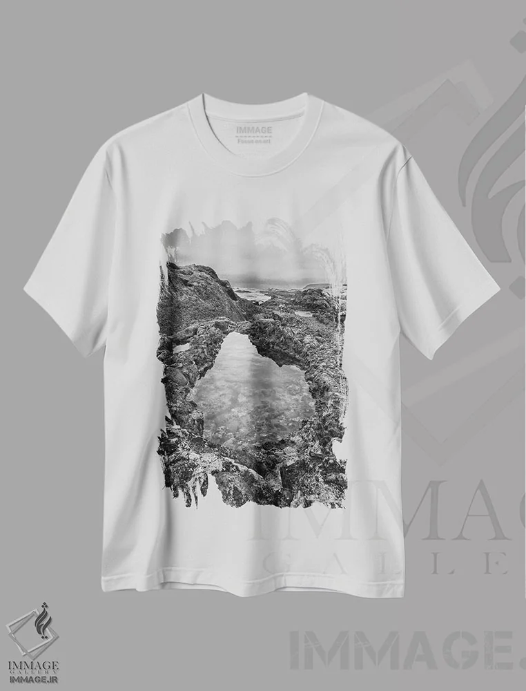 تیشرت سفید طرح دار آثار جان فورد - immage.ir