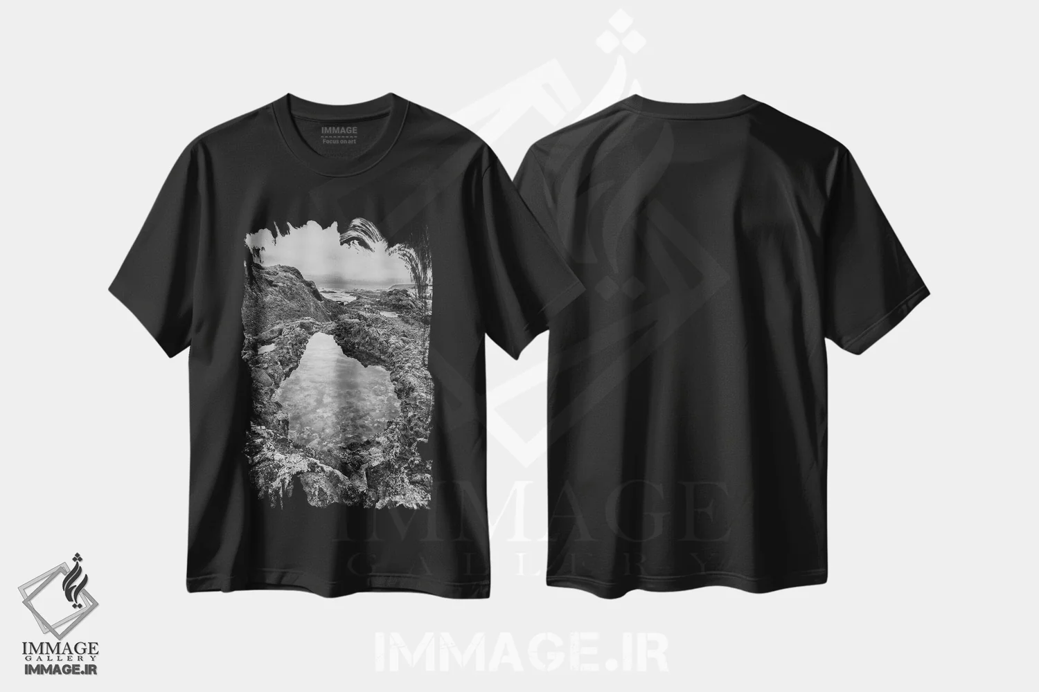 تیشرت مشکی طرح دار آثار جان فورد - فروشگاه ایماژ