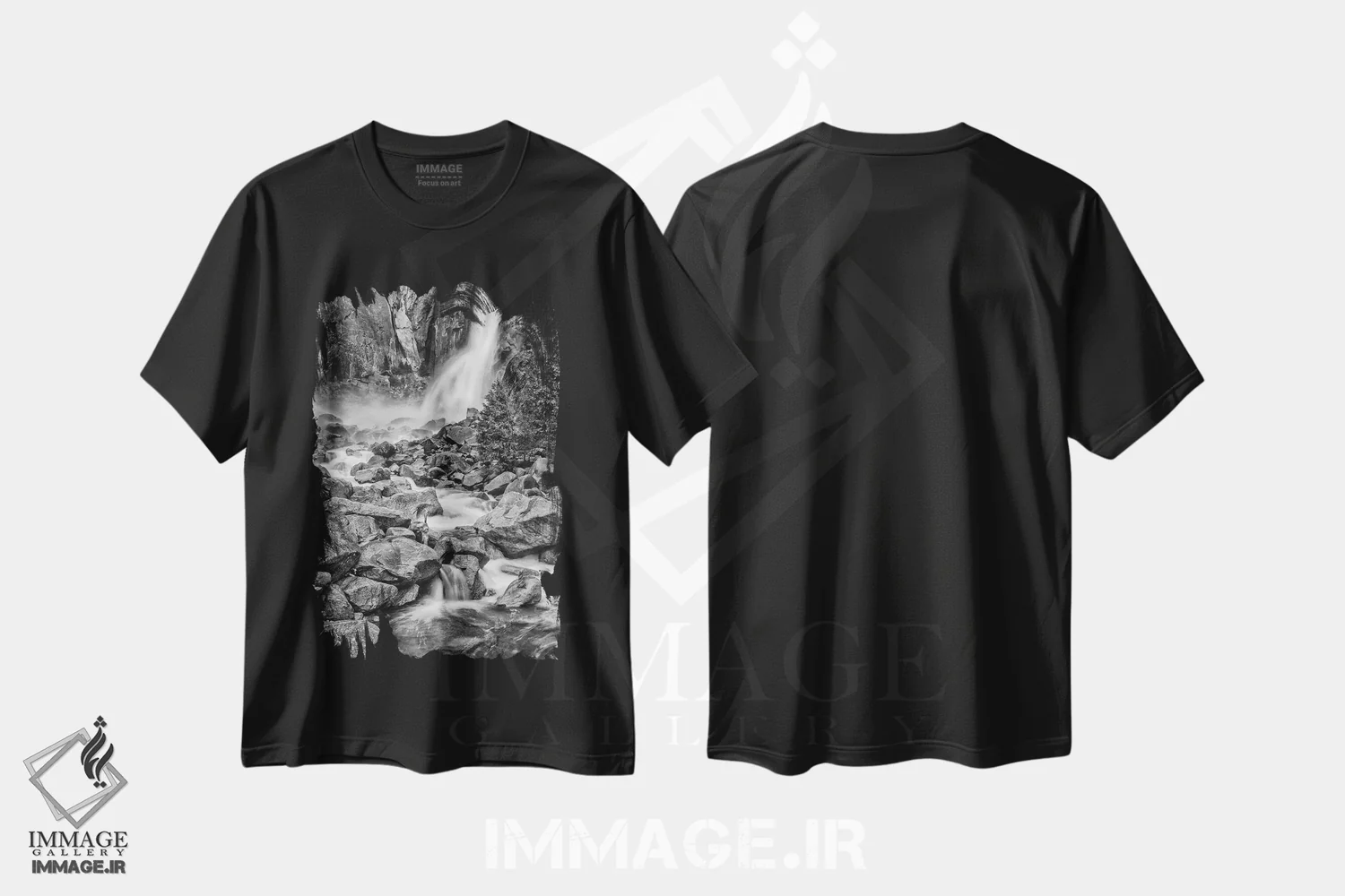تیشرت مشکی طرح دار آثار جان فورد - فروشگاه ایماژ