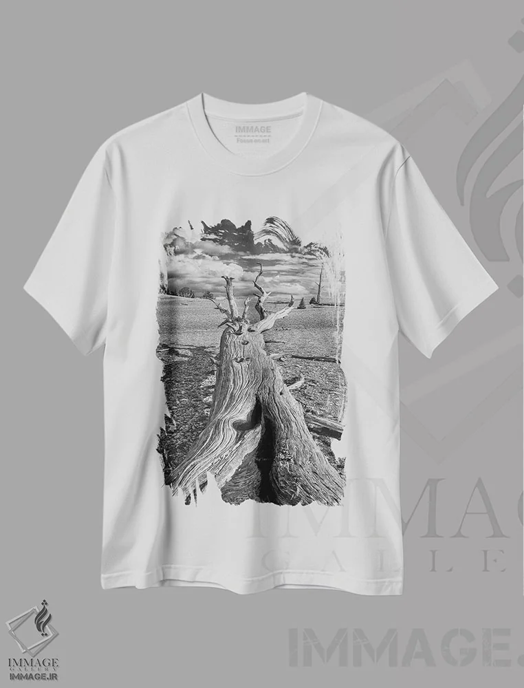 تیشرت سفید طرح دار آثار جان فورد - فروشگاه ایماژ