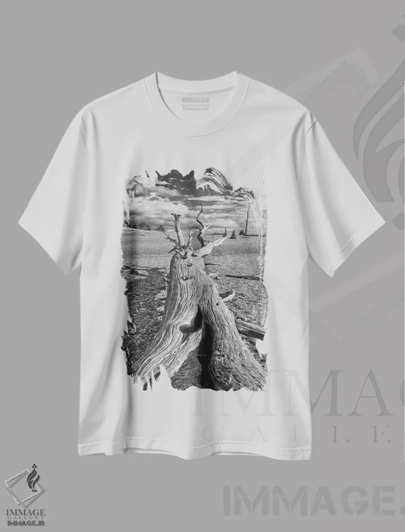 تیشرت سفید طرح دار آثار جان فورد - فروشگاه ایماژ