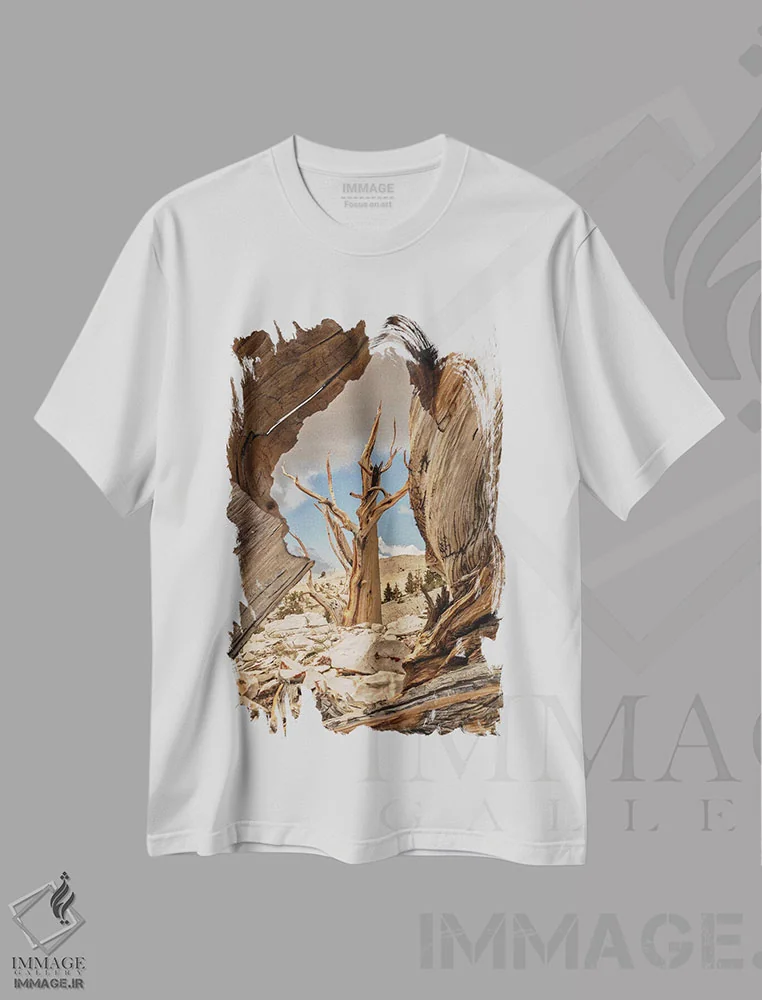 تیشرت سفید طرح دار آثار جان فورد - immage.ir