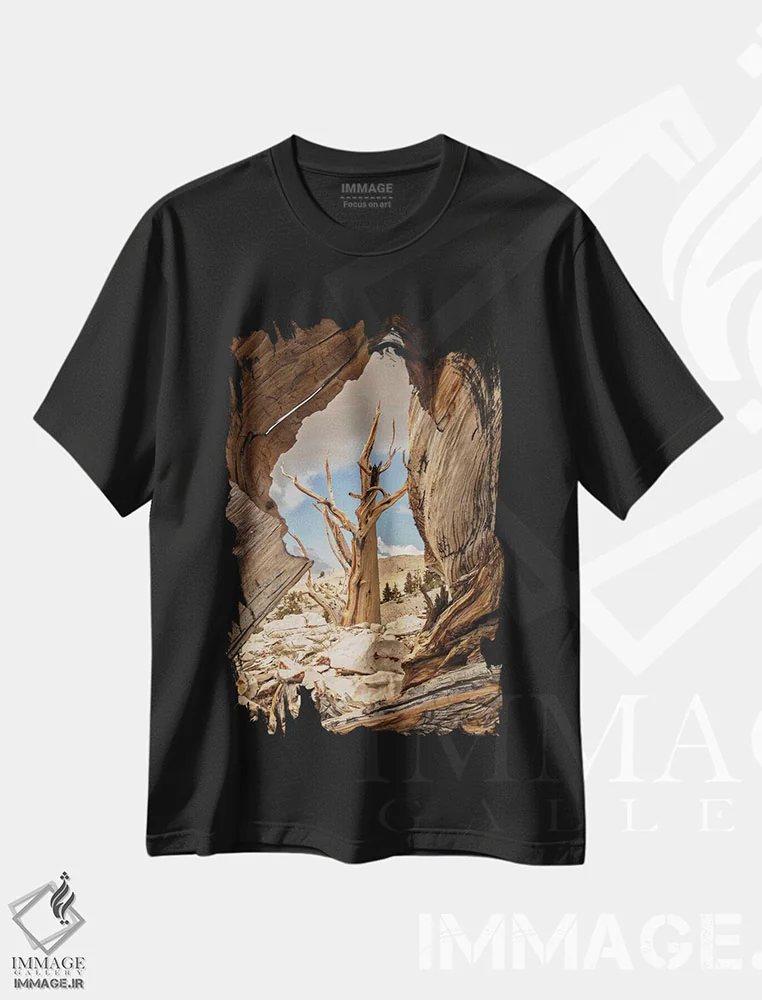 تیشرت مشکی طرح دار آثار جان فورد - فروشگاه ایماژ