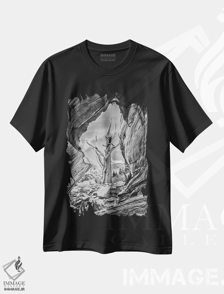 تیشرت مشکی طرح دار آثار جان فورد - immage.ir
