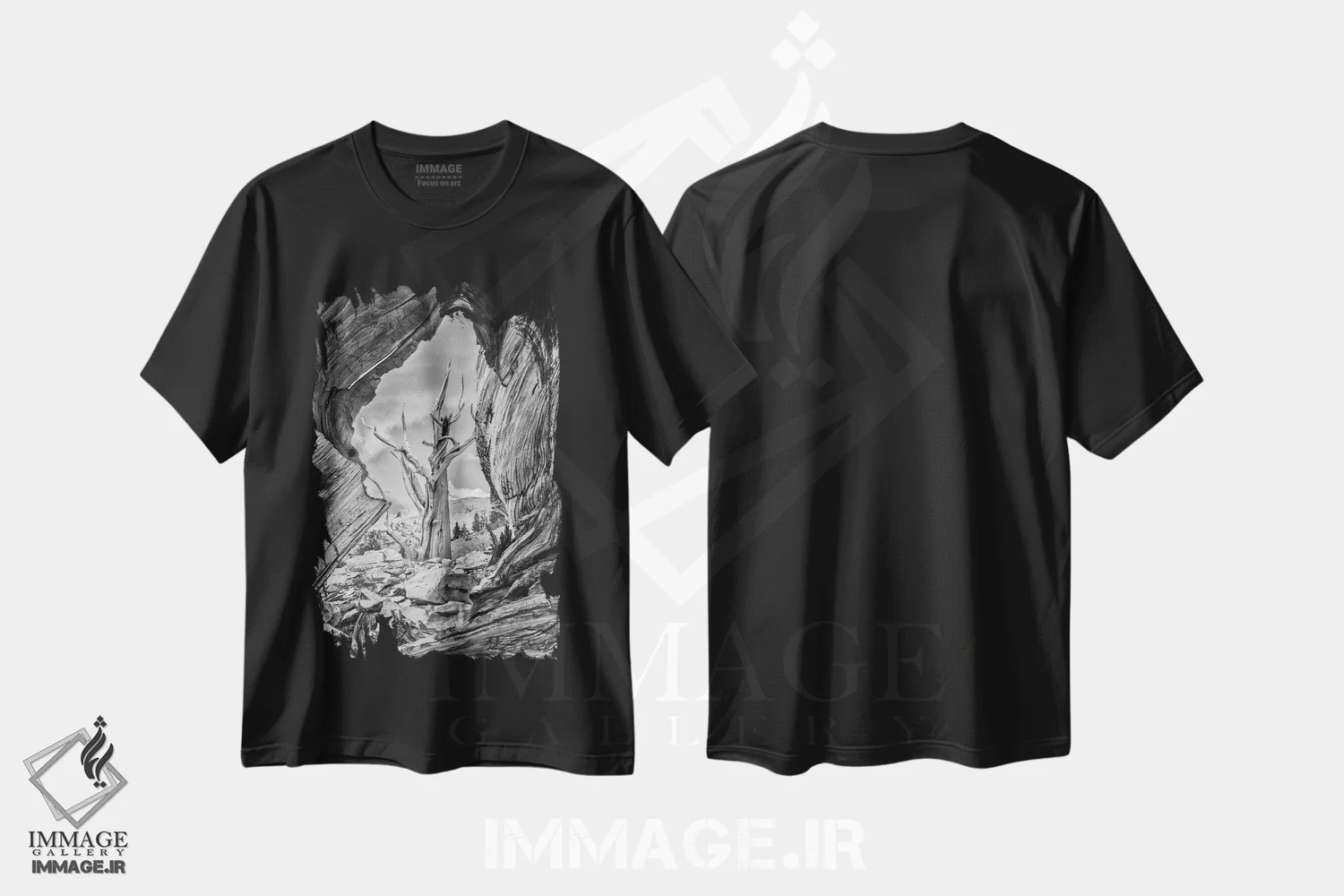 تیشرت مشکی طرح دار آثار جان فورد - immage.ir