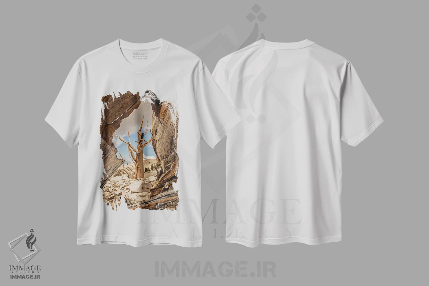 تیشرت سفید طرح دار آثار جان فورد - immage.ir