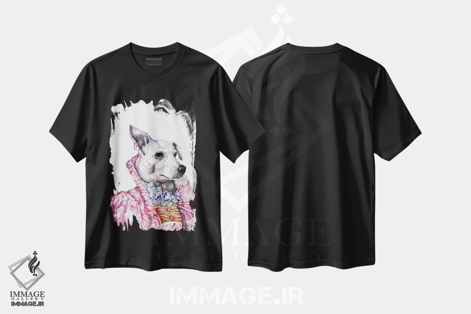 تیشرت مشکی طرح دار ناوی، هنر فاخر اثر جیمی فوربز | فروشگاه ایماژ