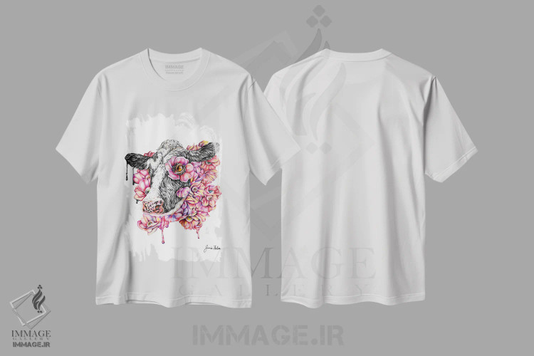 تیشرت سفید طرح دار مُوو، هنر فاخر اثر جیمی فوربز | فروشگاه ایماژ