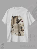 تیشرت سفید طرح دار آثار جوفری فیلیپ - فروشگاه ایماژ