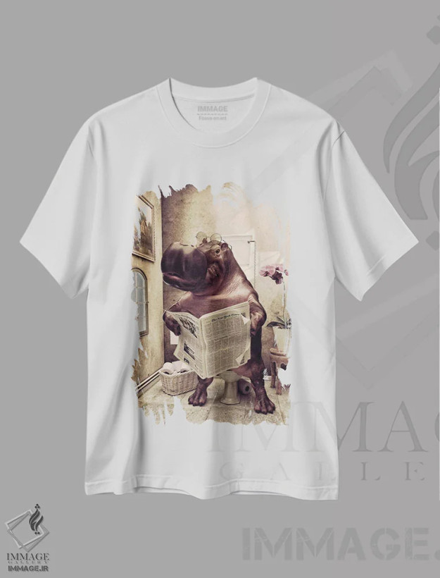تیشرت سفید طرح دار آثار جوفری فیلیپ - immage.ir