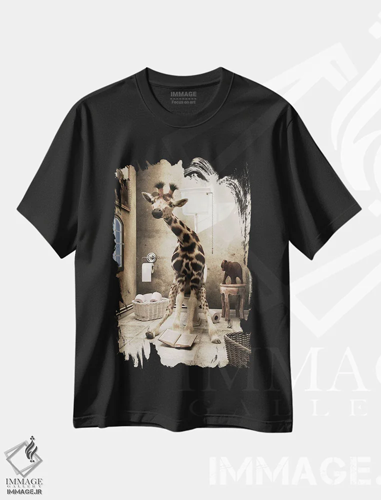 تیشرت مشکی طرح دار آثار جوفری فیلیپ - immage.ir