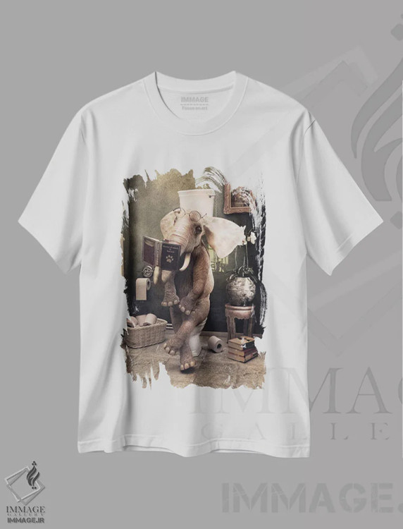 تیشرت سفید طرح دار آثار جوفری فیلیپ - immage.ir