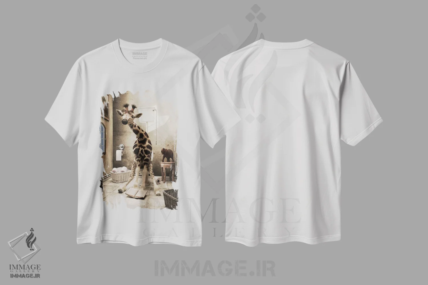 تیشرت سفید طرح دار آثار جوفری فیلیپ - فروشگاه ایماژ