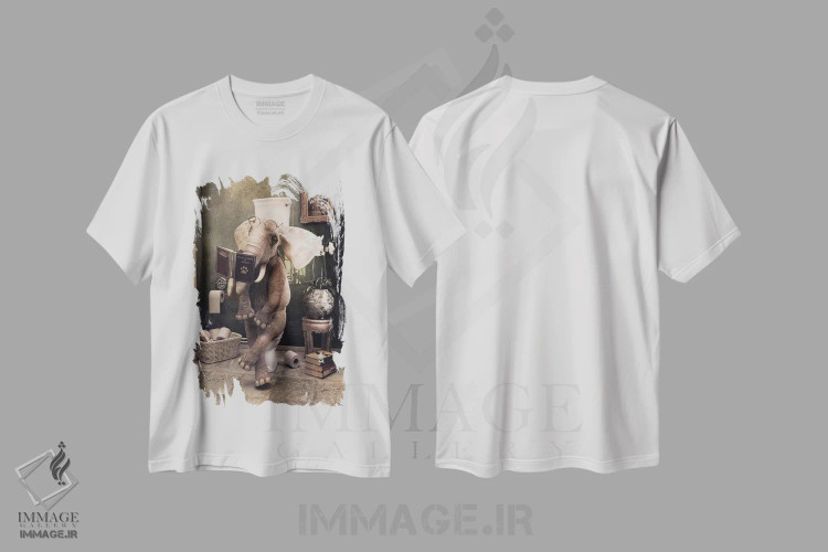 تیشرت سفید طرح دار آثار جوفری فیلیپ - immage.ir