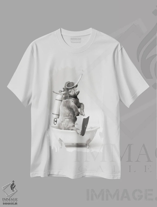 تیشرت سفید طرح دار آثار جوفری فیلیپ - immage.ir