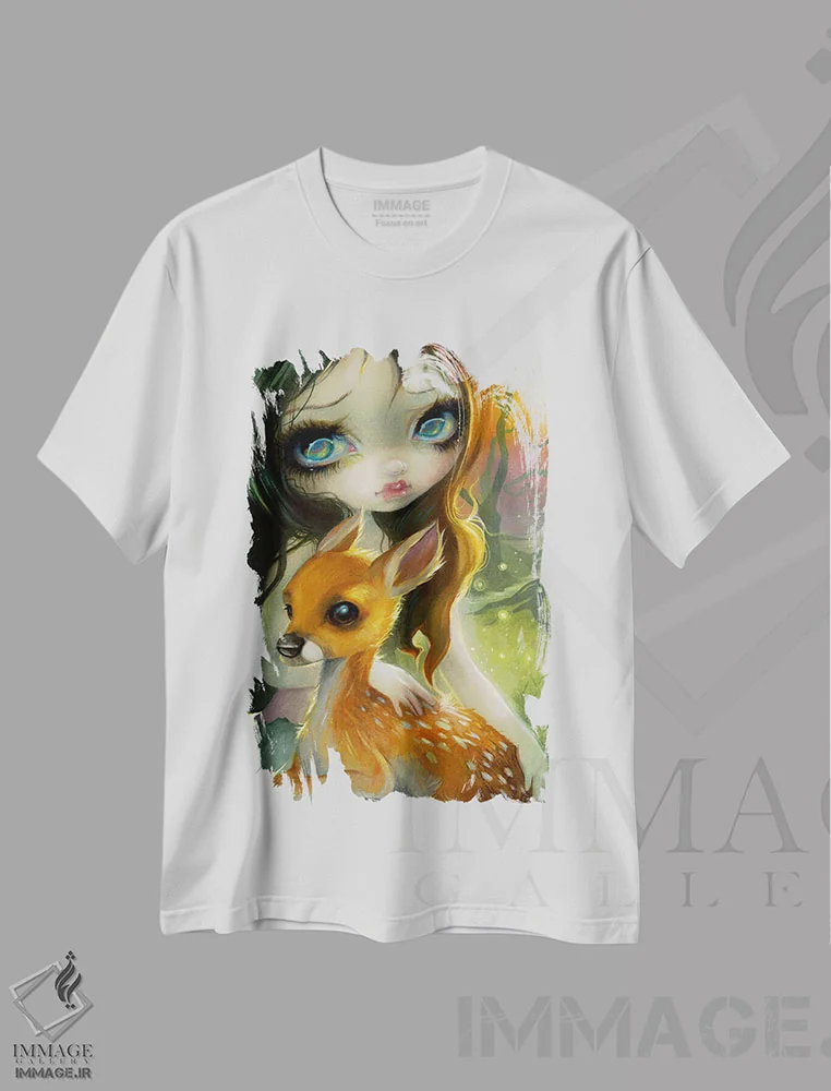 تیشرت سفید طرح دار خواهر و برادر، دکوراسیون جایگزین اثر جزمین بکِت-گریفیت | immage.ir