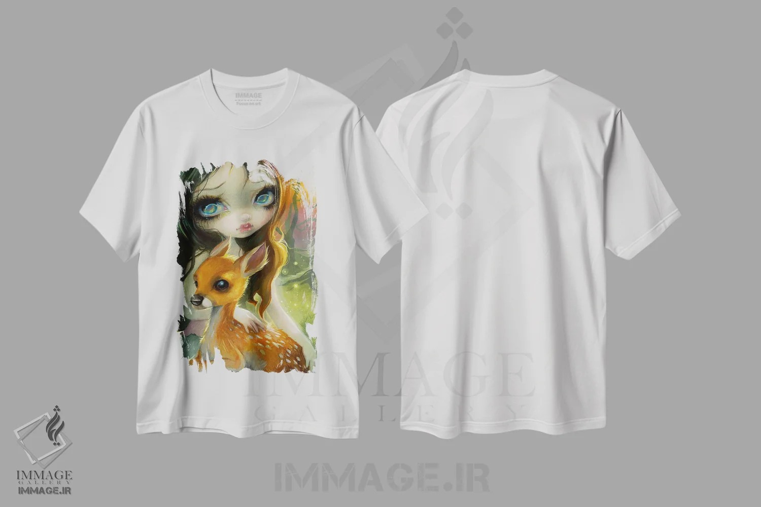تیشرت سفید طرح دار خواهر و برادر، دکوراسیون جایگزین اثر جزمین بکِت-گریفیت | immage.ir