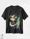 تیشرت مشکی طرح دار اژدهای کوچک عزیز، دکوراسیون جایگزین اثر جزمین بکِت-گریفیت | فروشگاه ایماژ