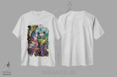 تیشرت سفید طرح دار اژدهای کوچک تاس، دکوراسیون جایگزین اثر جزمین بکِت-گریفیت | فروشگاه ایماژ