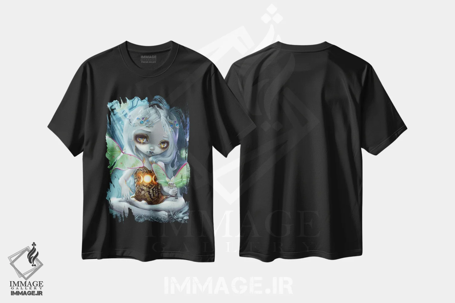 تیشرت مشکی طرح دار بیدهای لونا، دکوراسیون جایگزین اثر جزمین بکِت-گریفیت | immage.ir
