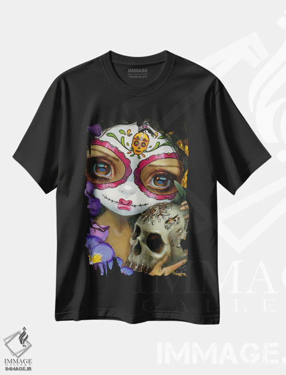 تیشرت مشکی طرح دار میلاگروس لا کلاورا، دکوراسیون جایگزین اثر جزمین بکِت-گریفیت | immage.ir