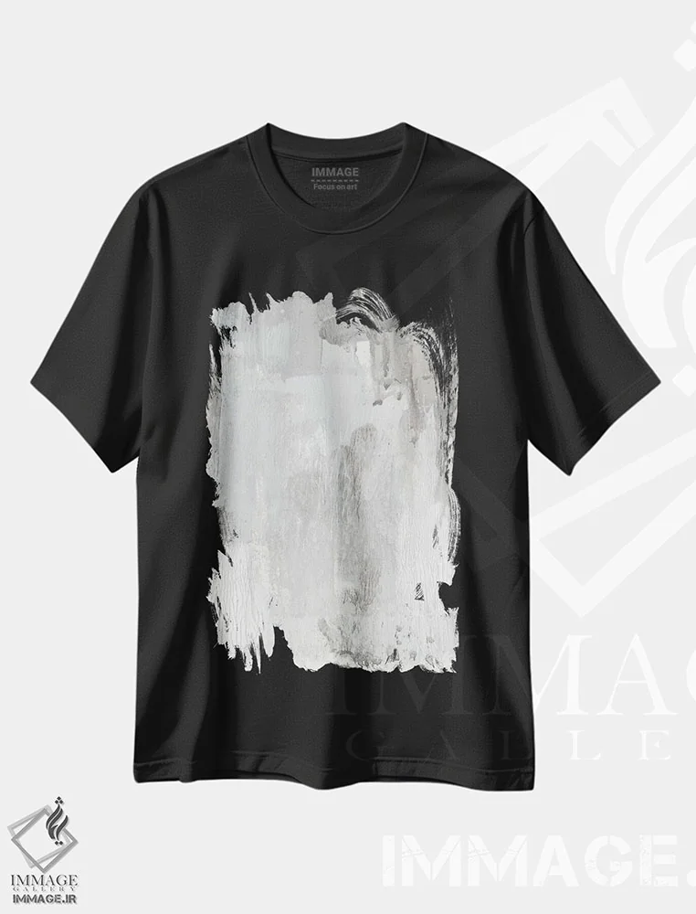 تیشرت مشکی طرح دار مینیمالیسم خنثی I اثر جنیفر گلدبرگر | فروشگاه ایماژ