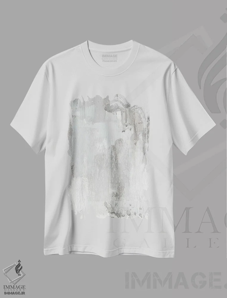 تیشرت سفید طرح دار مینیمالیسم خنثی I اثر جنیفر گلدبرگر | immage.ir