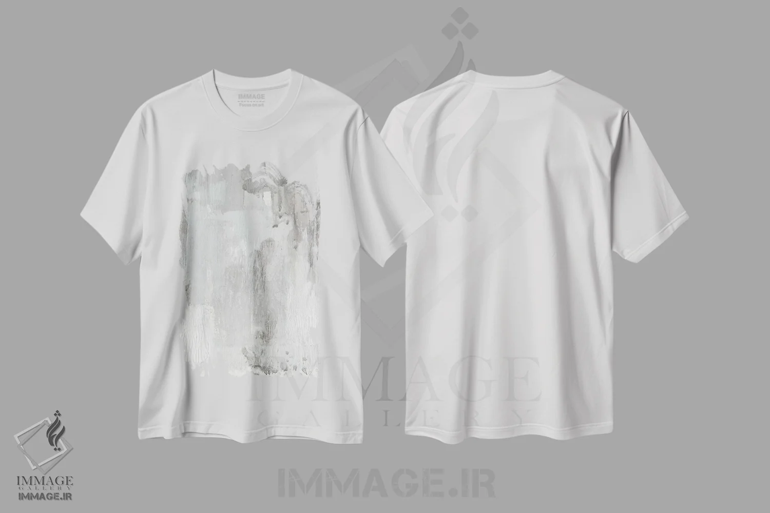 تیشرت سفید طرح دار مینیمالیسم خنثی I اثر جنیفر گلدبرگر | immage.ir