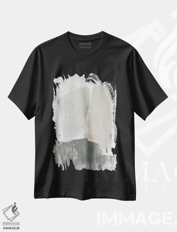 تیشرت مشکی طرح دار اشکال مدرن ملایم II اثر جنیفر گلدبرگر | immage.ir