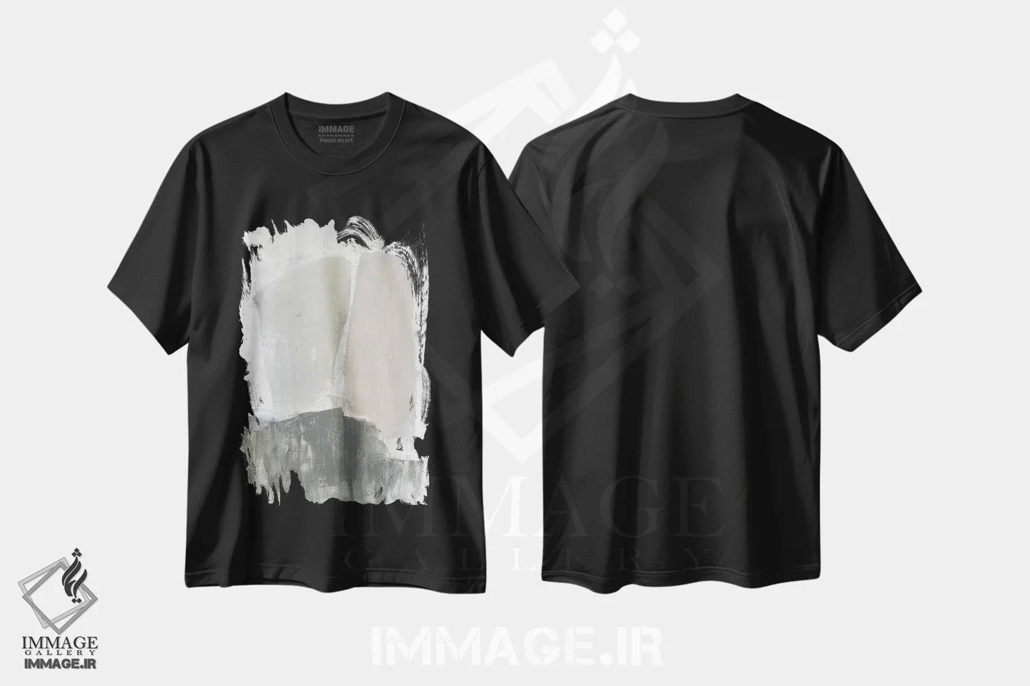 تیشرت مشکی طرح دار اشکال مدرن ملایم II اثر جنیفر گلدبرگر | immage.ir