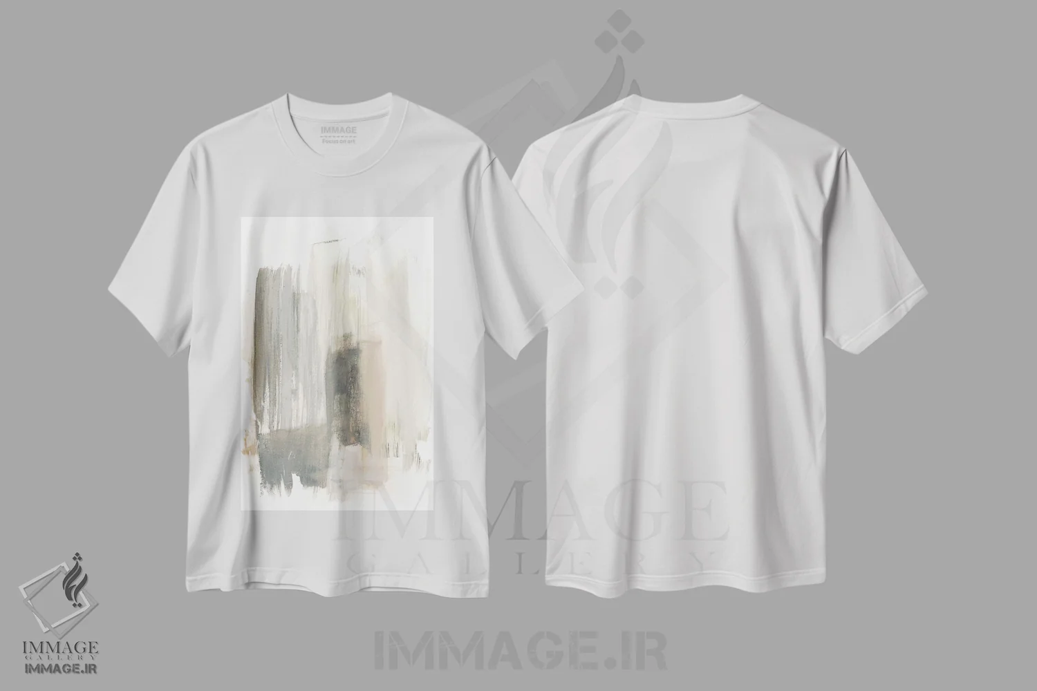 تیشرت سفید طرح دار شفق قهوه ای روشن I اثر جنیفر گلدبرگر | immage.ir