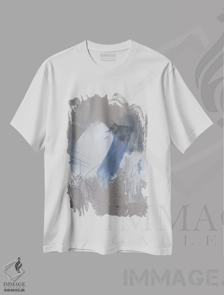 تیشرت سفید طرح دار مسیرهای ماتریسی III اثر جنیفر گلدبرگر | فروشگاه ایماژ