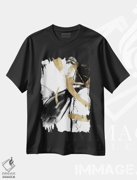 تیشرت مشکی طرح دار گردباد قطعه قطعه I اثر جنیفر گلدبرگر | فروشگاه ایماژ