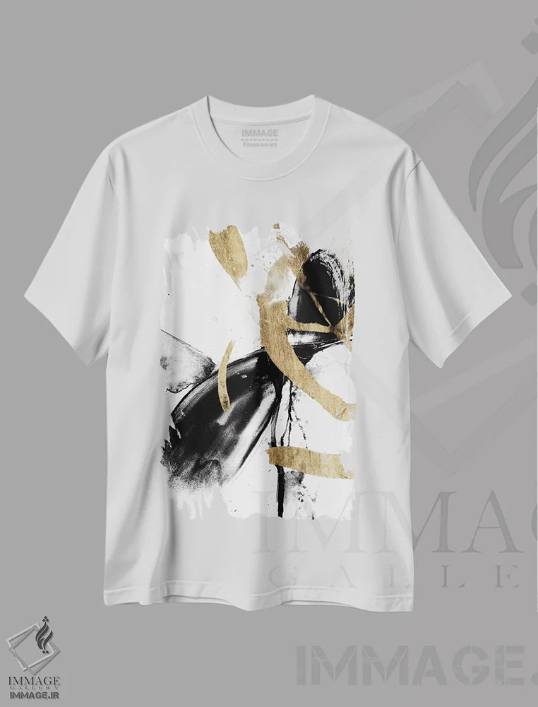 تیشرت سفید طرح دار گردباد قطعه قطعه I اثر جنیفر گلدبرگر | immage.ir