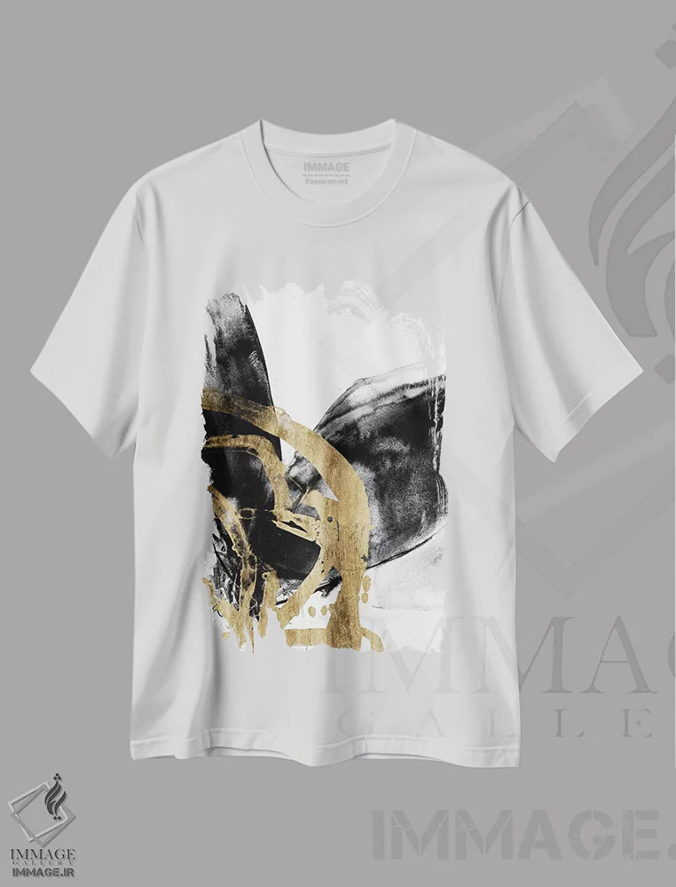 تیشرت سفید طرح دار گردباد قطعه قطعه II اثر جنیفر گلدبرگر | فروشگاه ایماژ
