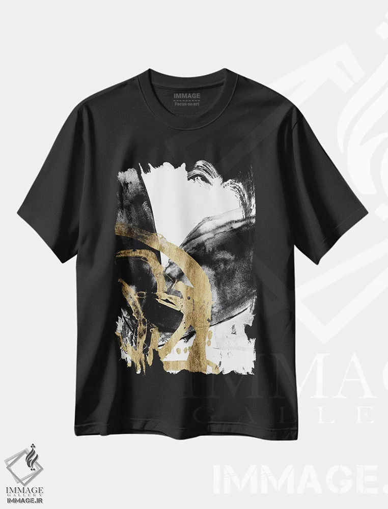 تیشرت مشکی طرح دار گردباد قطعه قطعه II اثر جنیفر گلدبرگر | immage.ir