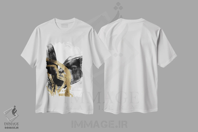 تیشرت سفید طرح دار گردباد قطعه قطعه II اثر جنیفر گلدبرگر | فروشگاه ایماژ