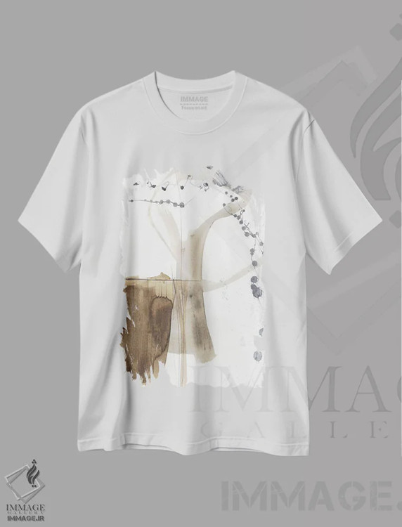 تیشرت سفید طرح دار ارتباط اخرایی I اثر جنیفر گلدبرگر | immage.ir