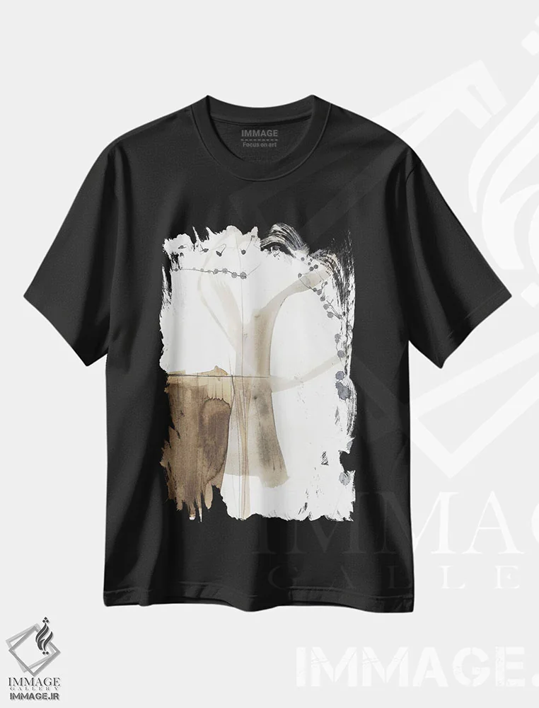 تیشرت مشکی طرح دار ارتباط اخرایی I اثر جنیفر گلدبرگر | فروشگاه ایماژ