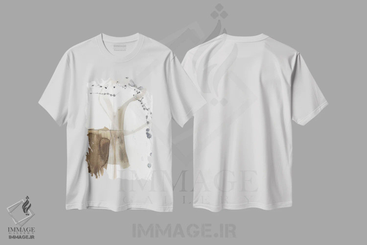 تیشرت سفید طرح دار ارتباط اخرایی I اثر جنیفر گلدبرگر | immage.ir