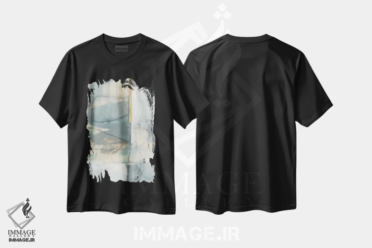تیشرت مشکی طرح دار خیال پردازی زراندود I اثر جنیفر گلدبرگر | immage.ir