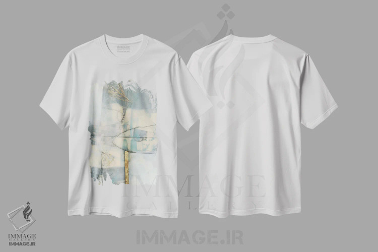 تیشرت سفید طرح دار خیال پردازی زراندود II اثر جنیفر گلدبرگر | immage.ir