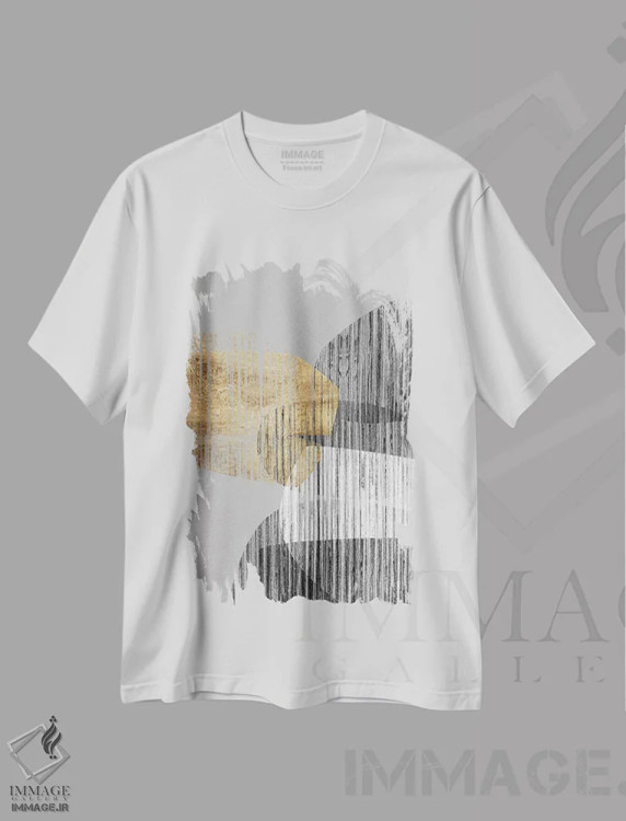 تیشرت سفید طرح دار اشکال مجاور I اثر جنیفر گلدبرگر | immage.ir