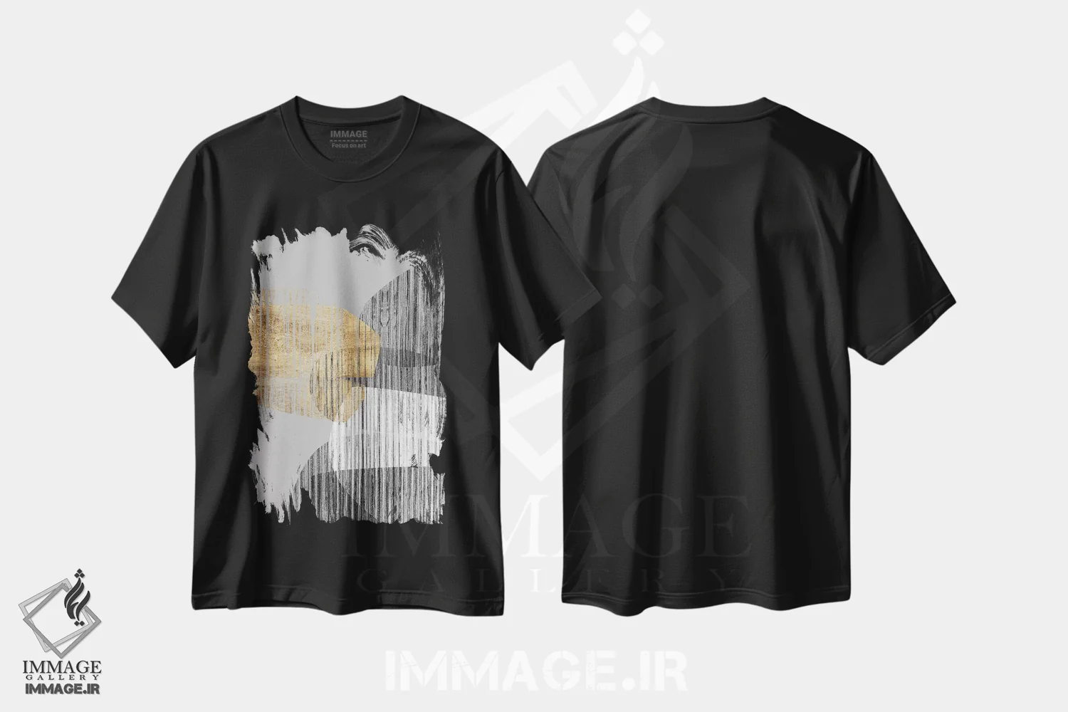 تیشرت مشکی طرح دار اشکال مجاور I اثر جنیفر گلدبرگر | فروشگاه ایماژ