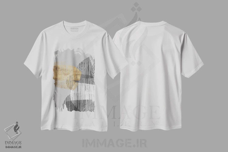تیشرت سفید طرح دار اشکال مجاور I اثر جنیفر گلدبرگر | immage.ir